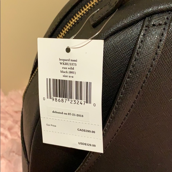 Rare Kate Spade ♠️ leopard leather backpack nwt - Picture 5 of 7